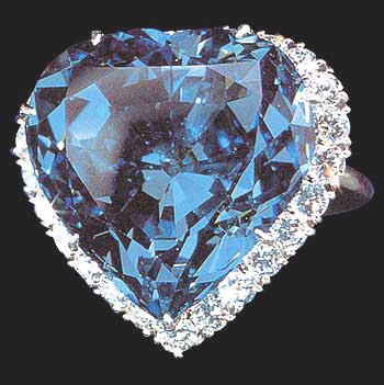 Blue Heart diamond with White Stones